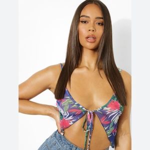 Brand new boohoo floral crop top
